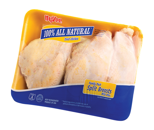 slide 1 of 1, Bell & Evans Sanderson Farms Fresh Split Chicken Breast With Ribs 1 Lb, Per Package, per lb