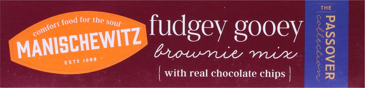 slide 6 of 9, Manischewitz The Passover Collection Fudgey Gooey Brownie Mix with Real Chocolate Chips - 14 oz, 14 oz