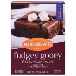 Manischewitz The Passover Collection Fudgey Gooey Brownie Mix with Real Chocolate Chips - 14 oz