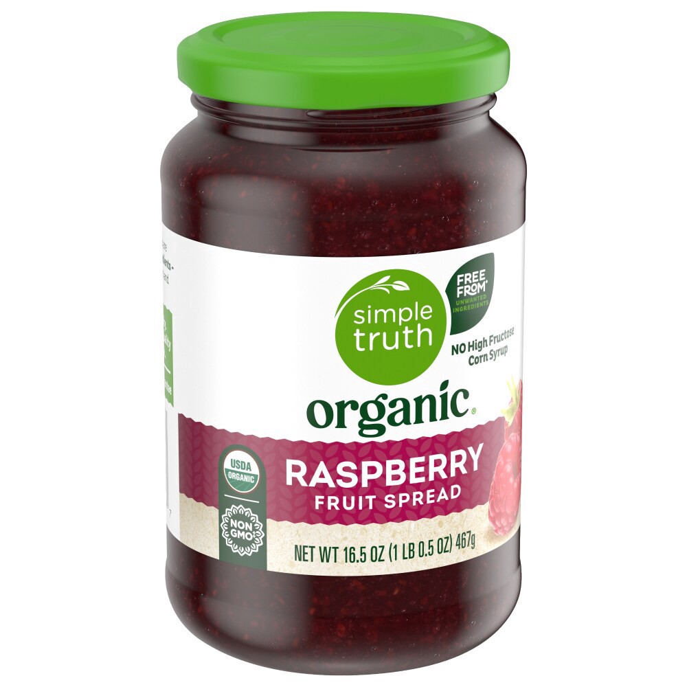 slide 4 of 6, Simple Truth Organic Raspberry Fruit Spread, 16.5 oz