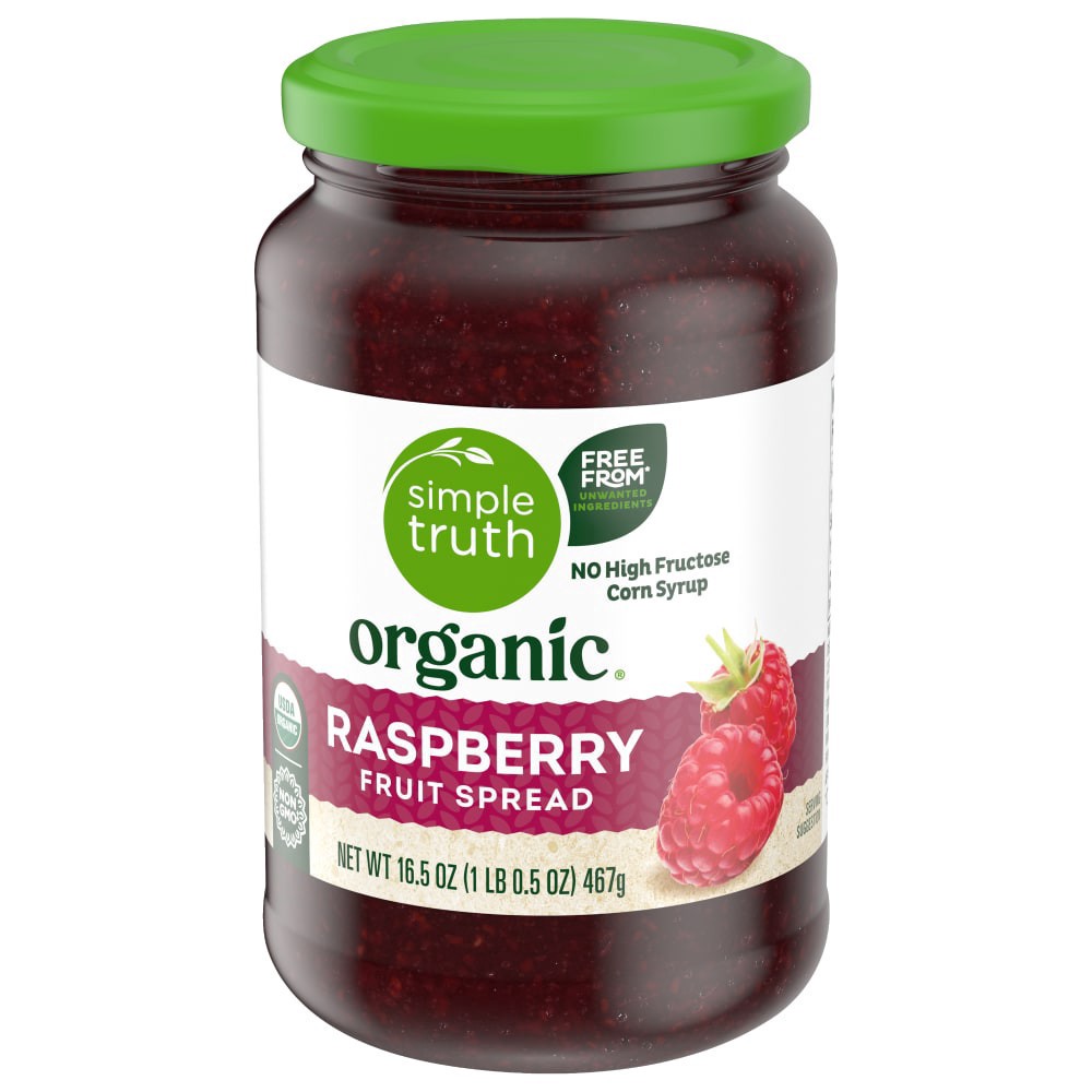 slide 3 of 6, Simple Truth Organic Raspberry Fruit Spread, 16.5 oz