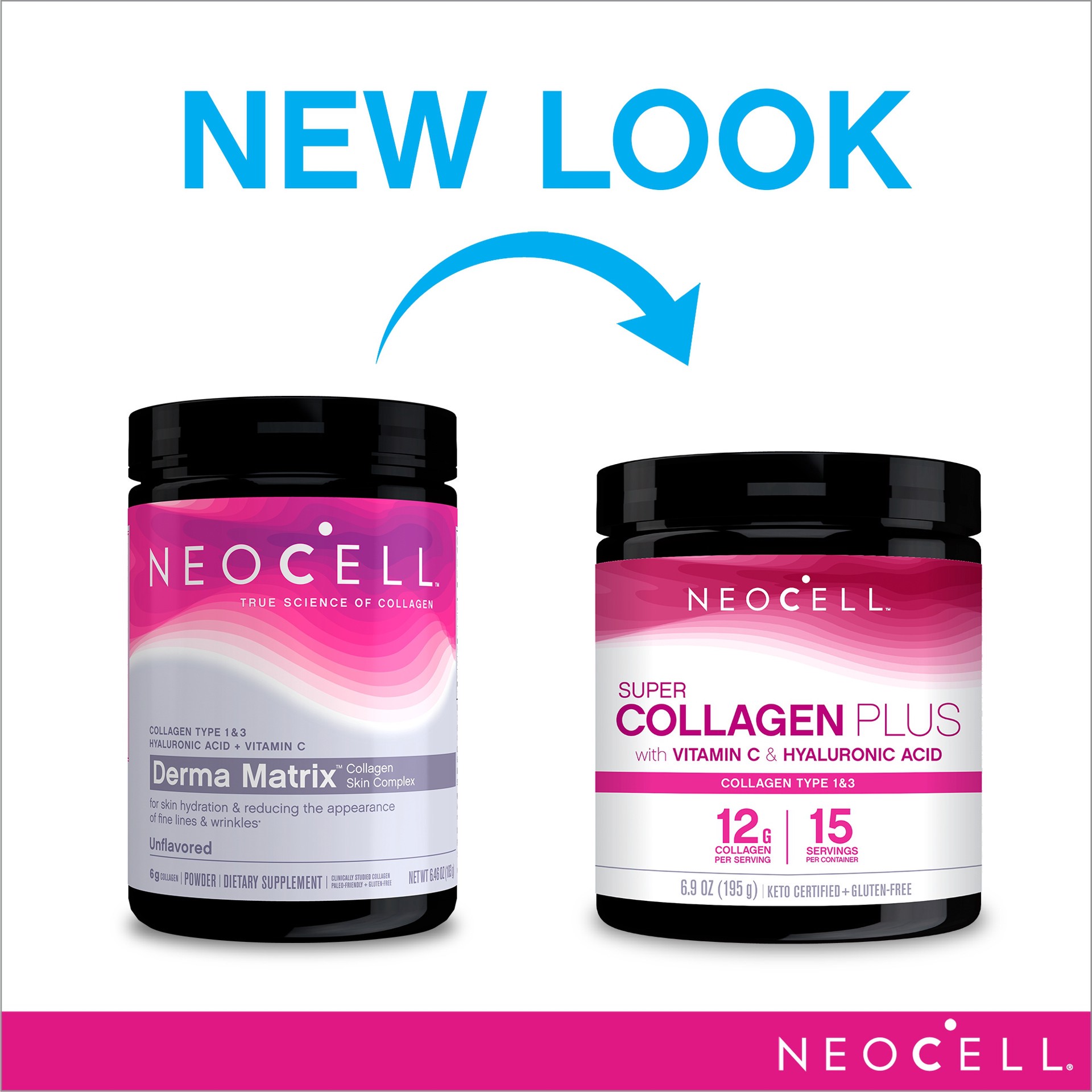 slide 2 of 5, NeoCell Super Collagen Plus with Vitamin C and Hyaluronic Acid Powder, 6.46 oz