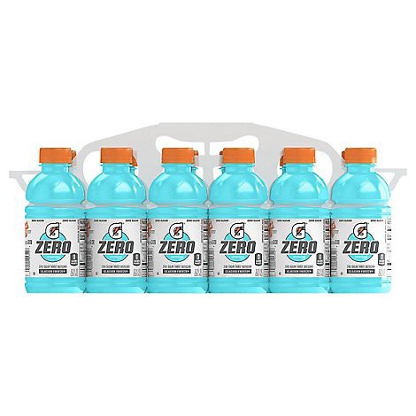 slide 1 of 1, Gatorade Zero Sugar Thirst Quencher Glacier Freeze - 12-12fz, 144 fl oz