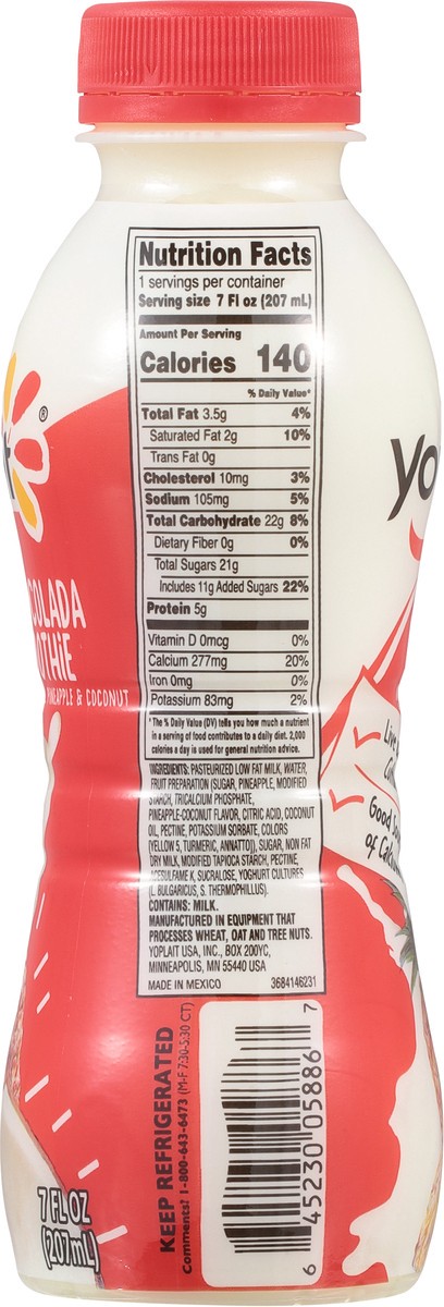 slide 6 of 13, Yoplait Pina Colada Smoothie 7 fl oz, 7 fl oz
