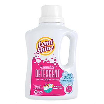 slide 1 of 1, Lemi Shine All Clear Hypoallergenic HE Liquid Laundry Detergent 32 Loads, 50 oz