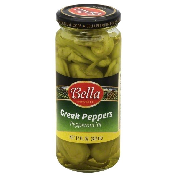 slide 1 of 1, Bella Greek Peppers 12 oz, 12 oz