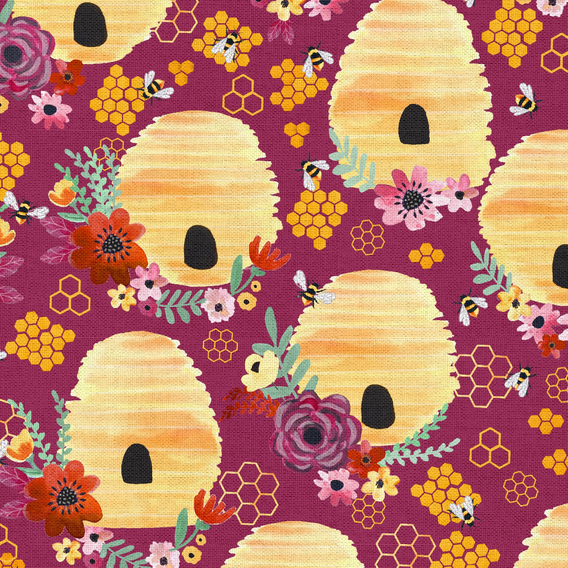 slide 9 of 11, Bee Themed Fabric Bundles By Loops & Threads, 18 in x 21 in