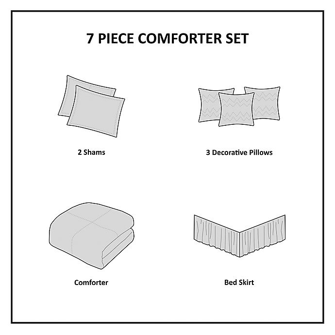 slide 3 of 7, Madison Park Laurel King Comforter Set - Blush, 7 ct