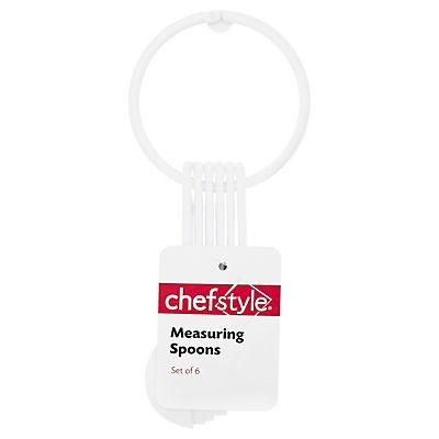 slide 1 of 1, chefstyle 6 Piece Measuring Spoon Set, 1 ct