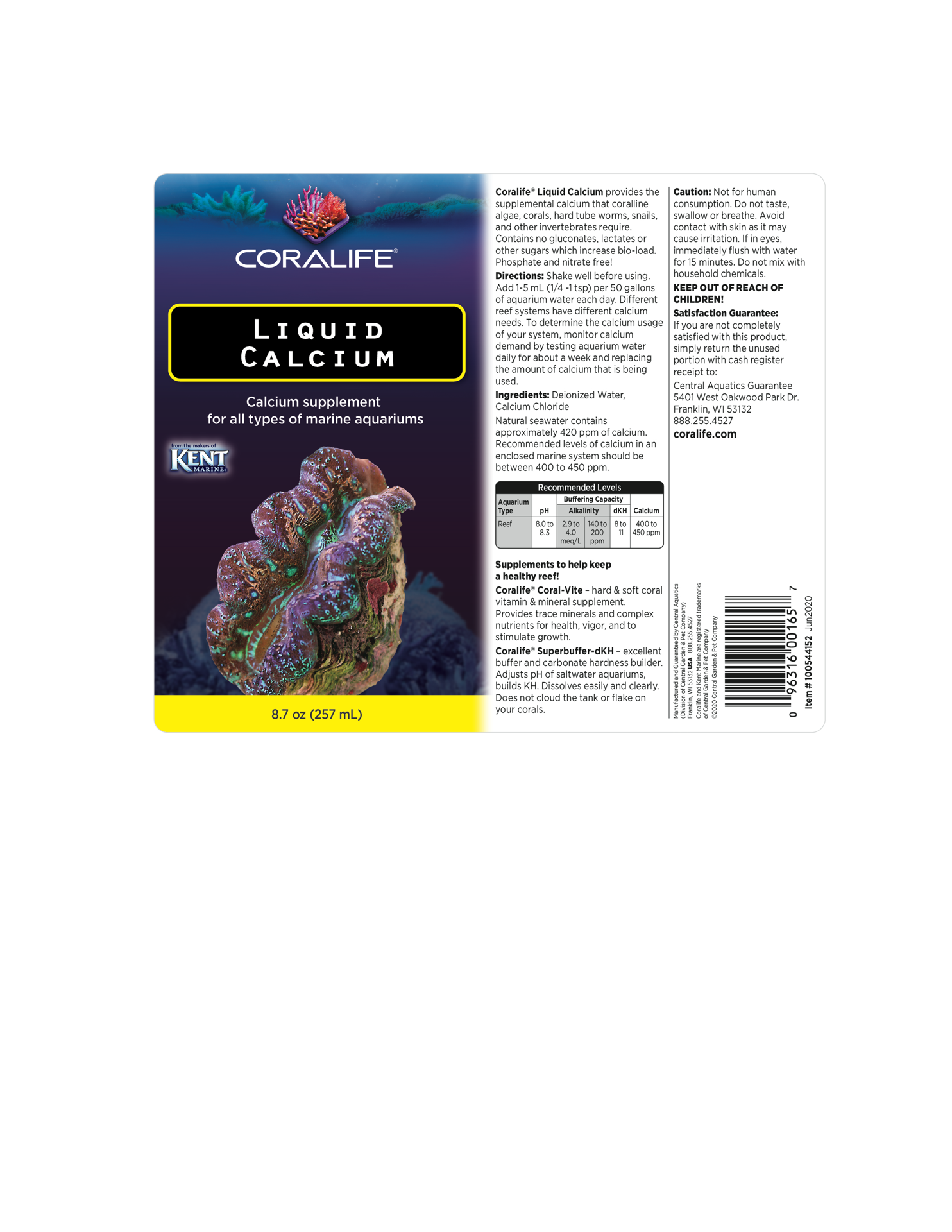 slide 3 of 4, Coralife Liquid Calcium 8.7 oz, 1 ct