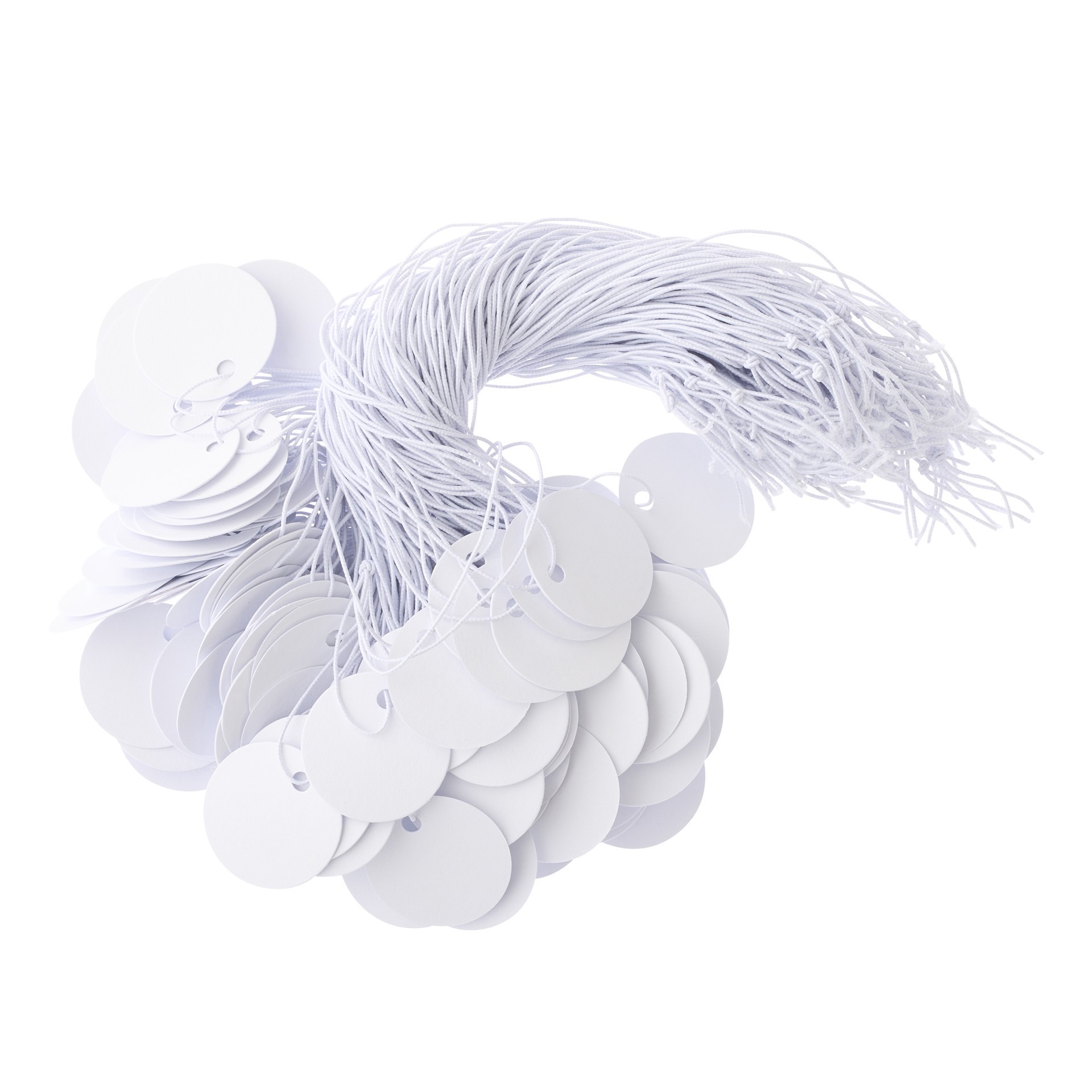 slide 2 of 4, White Round Tags By Bead Landing, 150ct., 150 ct