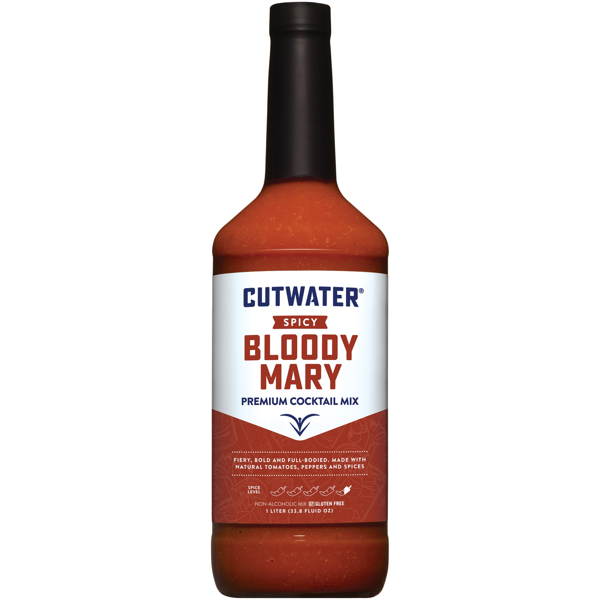 slide 1 of 1, Cutwater Spirits Cutwater Spicy Bloody Mary Cocktail Mix Bottle, 1 liter