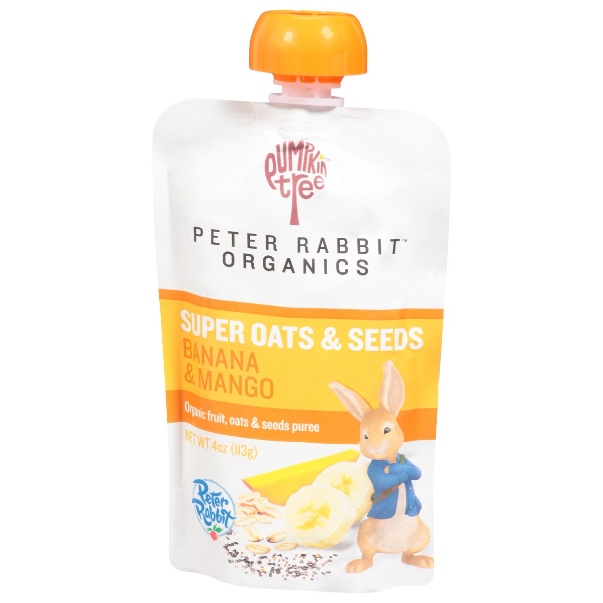 slide 2 of 14, Peter Rabbit Organics Banana & Mango Super Oats & Seeds 4 oz, 4 fl oz