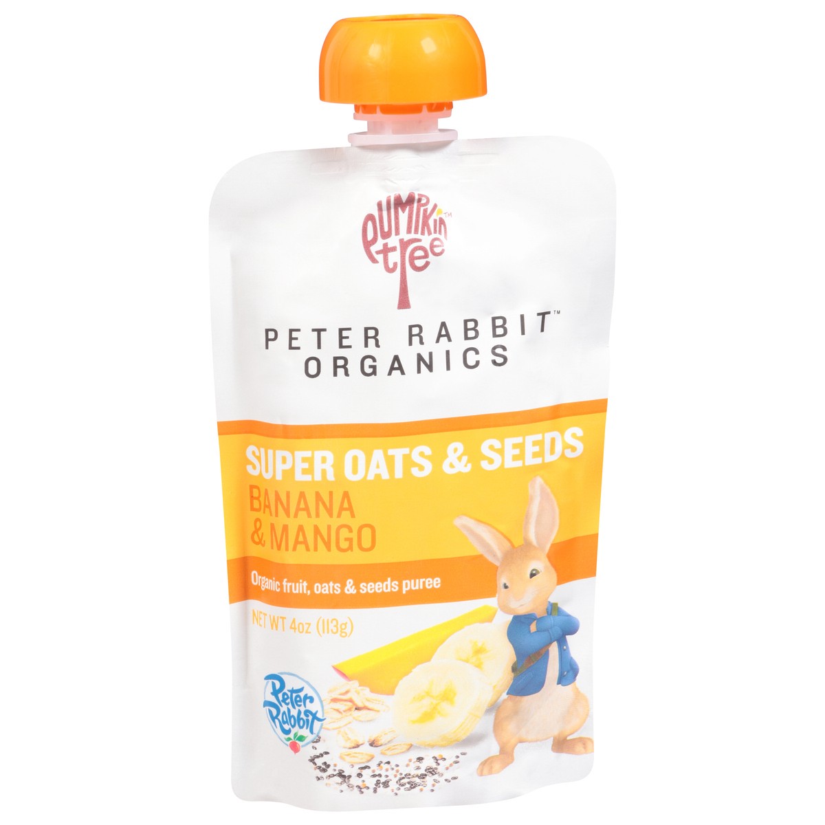 slide 3 of 14, Peter Rabbit Organics Banana & Mango Super Oats & Seeds 4 oz, 4 fl oz