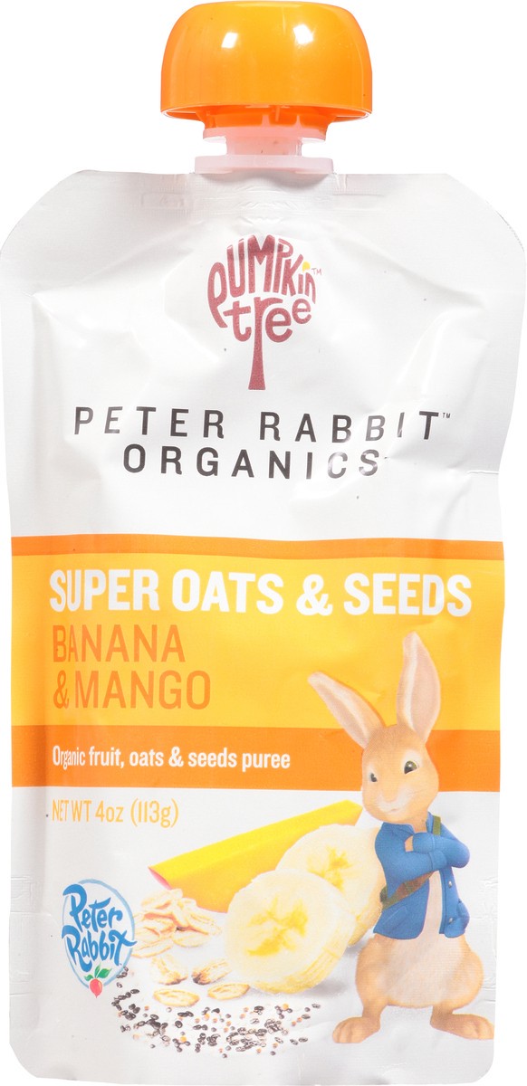 slide 9 of 14, Peter Rabbit Organics Banana & Mango Super Oats & Seeds 4 oz, 4 fl oz