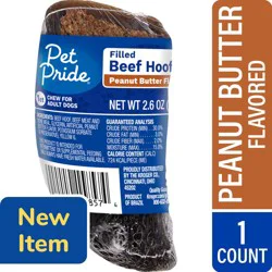 Pet Pride Peanut Butter Flavored Filled Beef Hoof Chew Adult Dog Treat