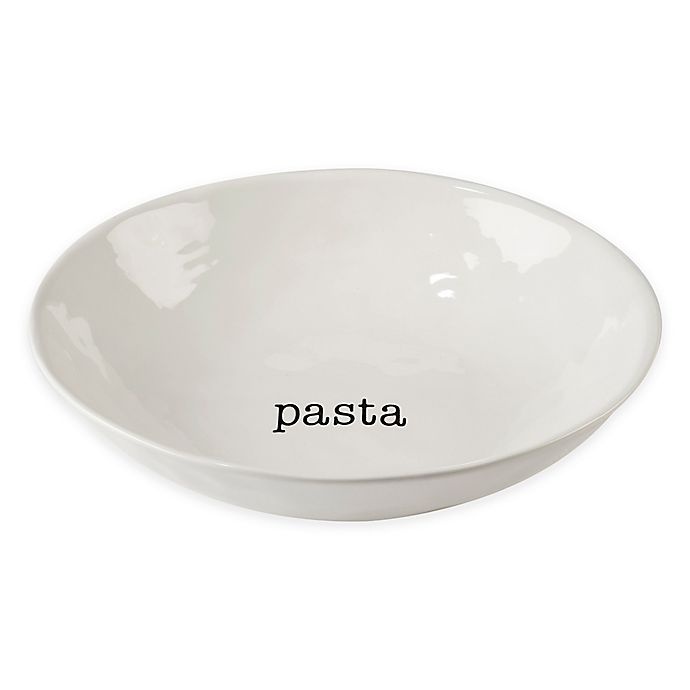 slide 1 of 1, Certified International Just Words Pasta Bowl - White, 1 ct