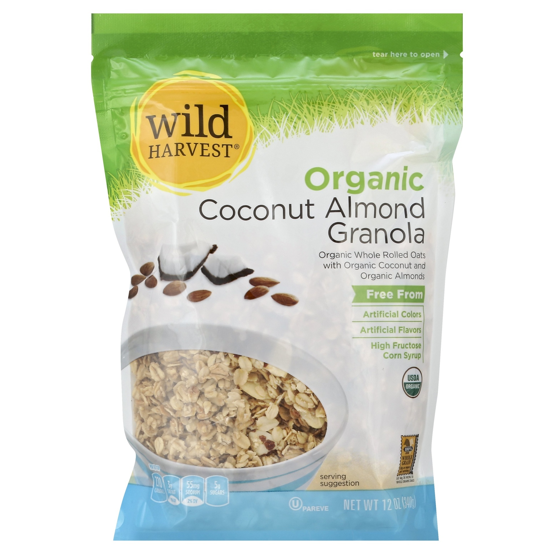 slide 1 of 1, Wild Harvest Organic Fruit & Nut Granola, 12 oz