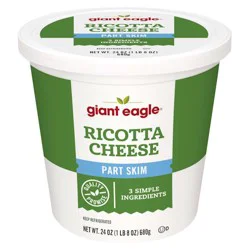 Giant Eagle Natural Ricotta Cheese, Part Skim