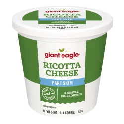 Giant Eagle Natural Ricotta Cheese, Part Skim