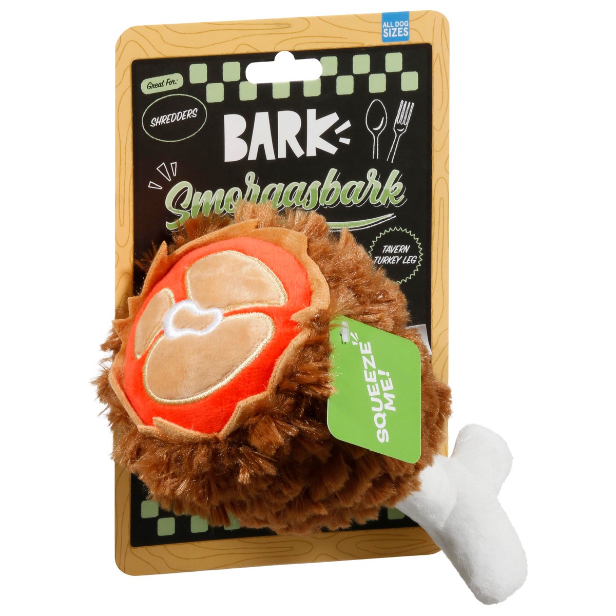 slide 9 of 9, Bark Tavern Turkey Leg Plush Pet Toy, 1 ct