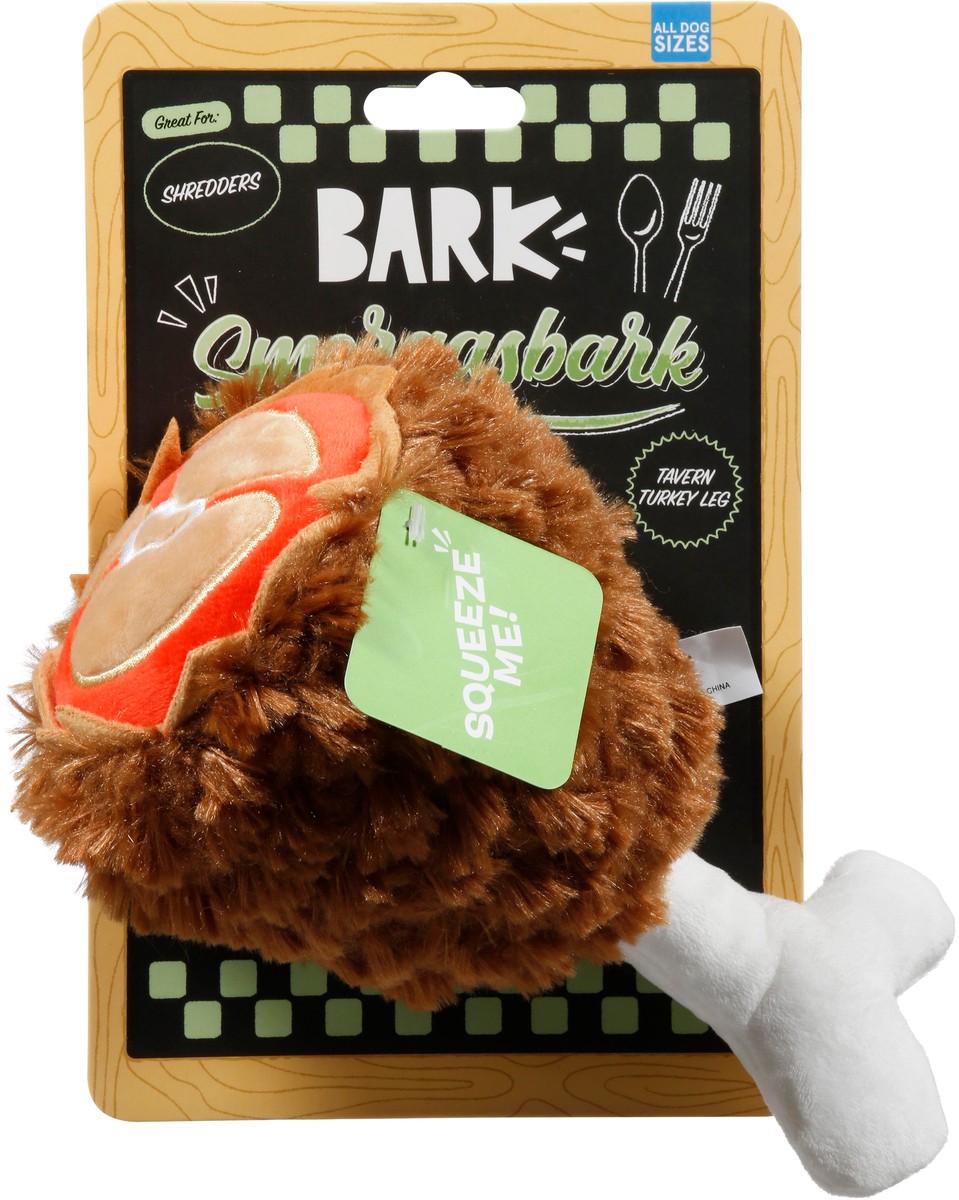 slide 5 of 9, Bark Tavern Turkey Leg Plush Pet Toy, 1 ct