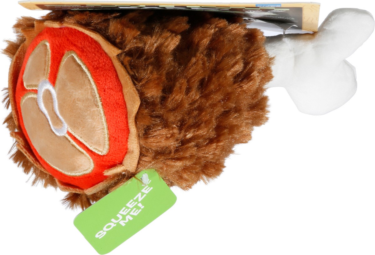 slide 4 of 9, Bark Tavern Turkey Leg Plush Pet Toy, 1 ct