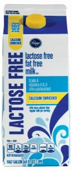 Kroger Lactose Free Ultra-Pasteurized Skim Milk With Calcium
