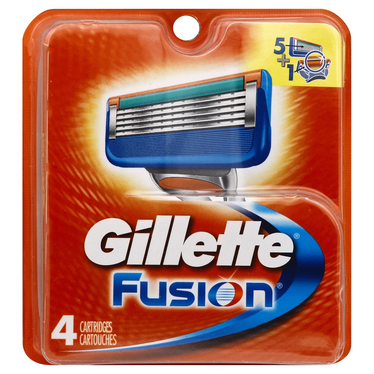 slide 1 of 9, Gillette Fusion Cartridges, 4 ct
