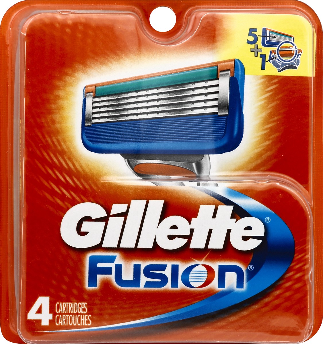 slide 1 of 9, Gillette Fusion Cartridges, 4 ct