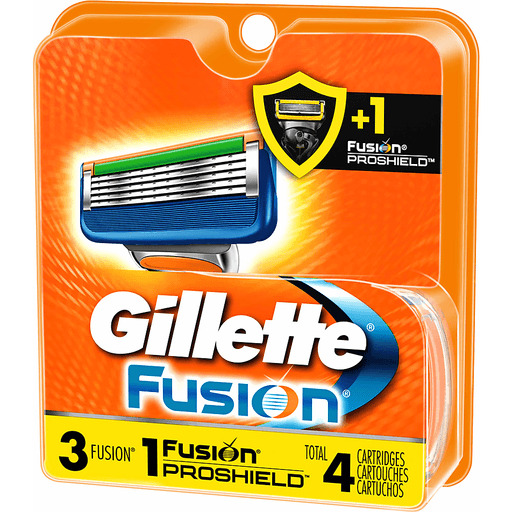 slide 9 of 9, Gillette Fusion Cartridges, 4 ct