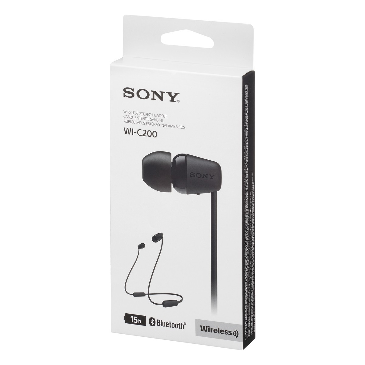 slide 4 of 9, Sony WI-C200 Black Wireless Stereo Headset 1 ea, 1 ea