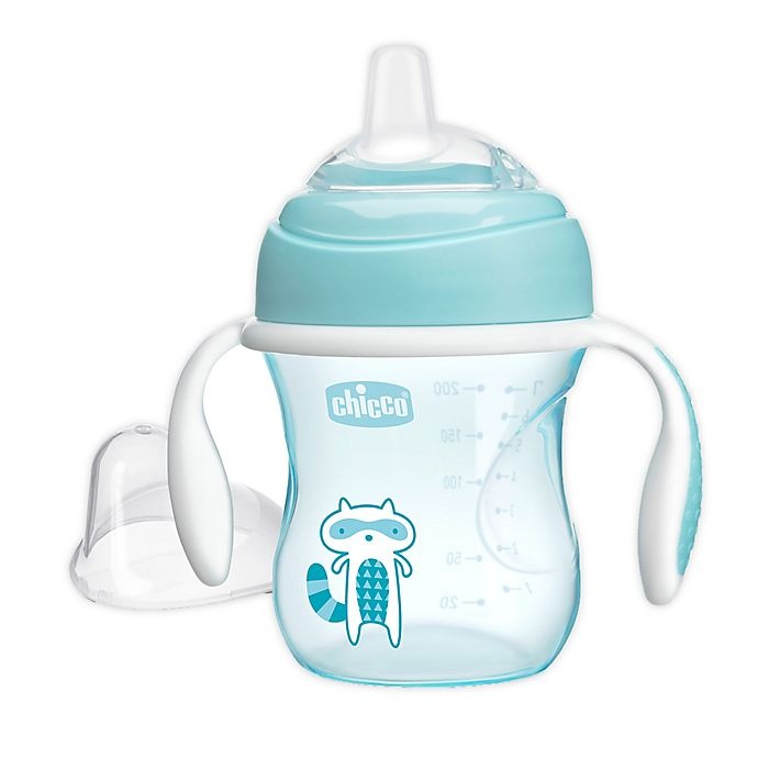 slide 1 of 8, Chicco Silicone Spout Transition Sippy Cup - Blue, 7 oz