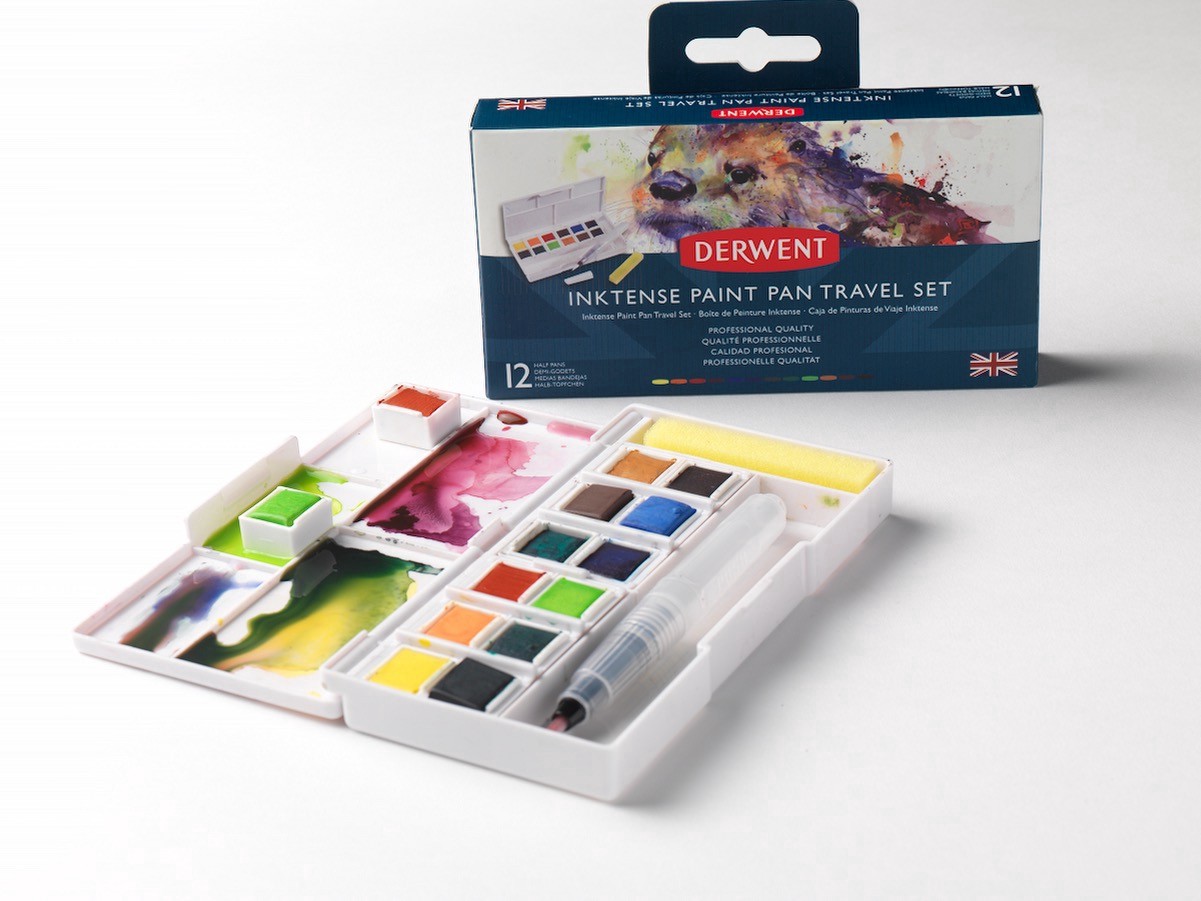 slide 7 of 15, Derwent Inktense Paint Pan Travel Set, 1 ct