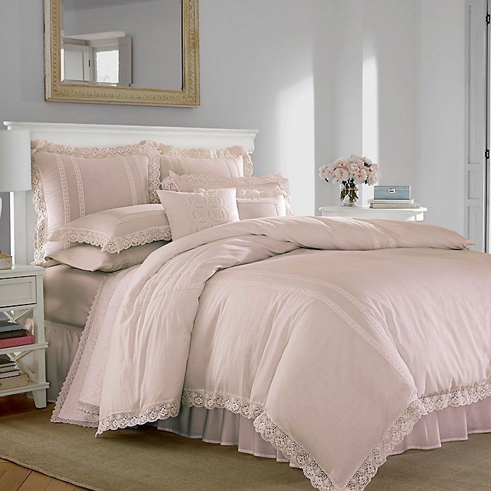 slide 1 of 3, Laura Ashley Annabella Duvet Cover Set - Pastel Pink, 1 ct