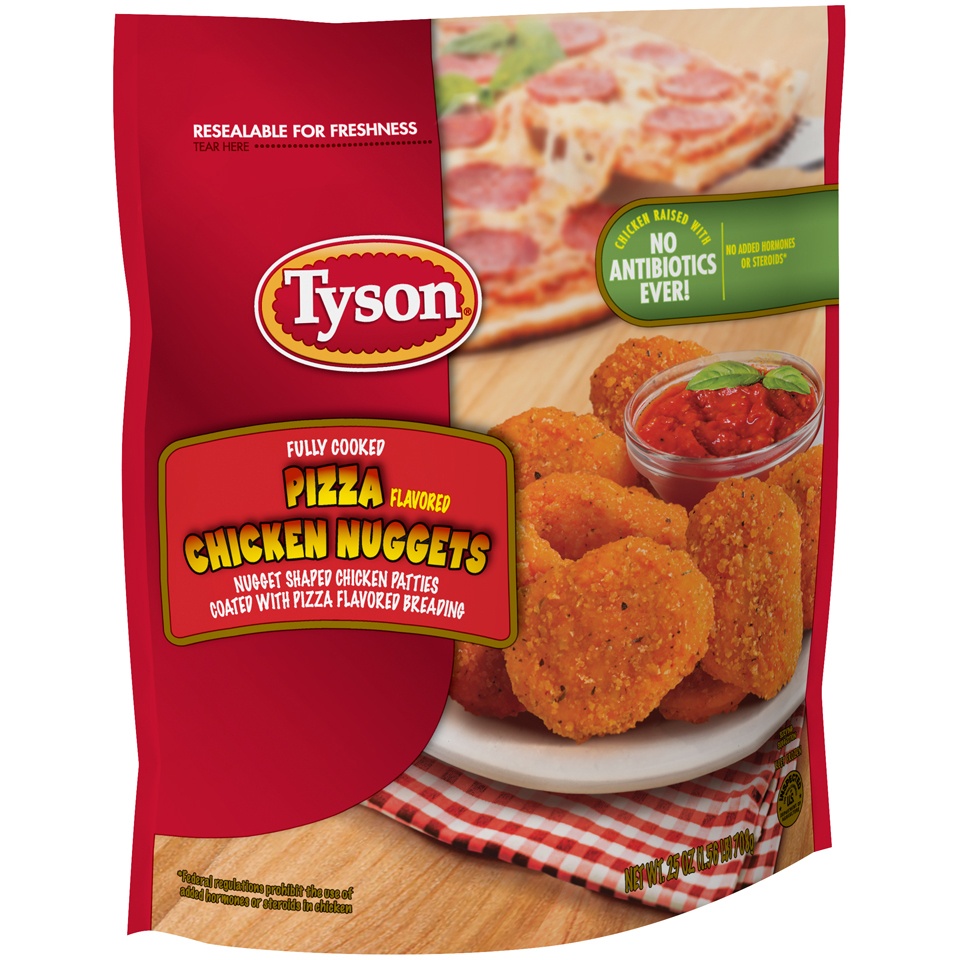 Tyson Fully Cooked Pizza Flavored Chicken Nuggets 25 oz Shipt