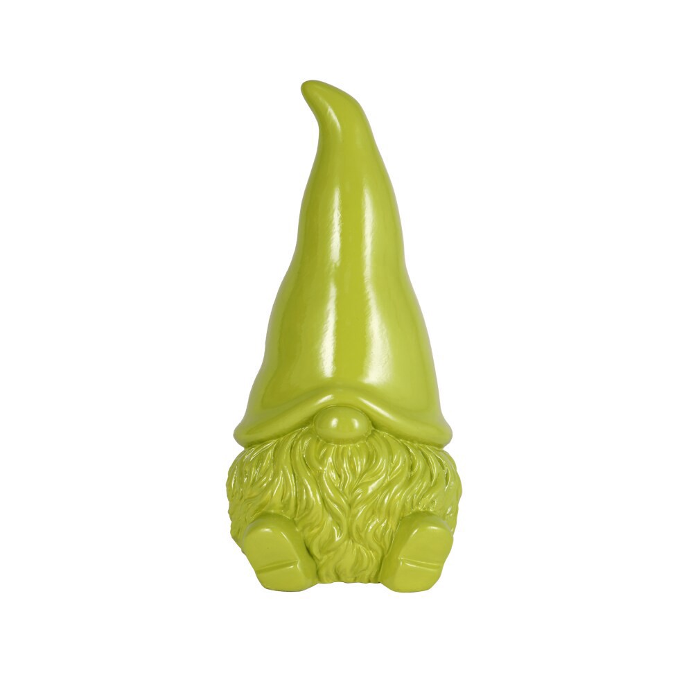 slide 1 of 1, Hd Outdoors Ceramic Gnome - Lime Green, 12 in
