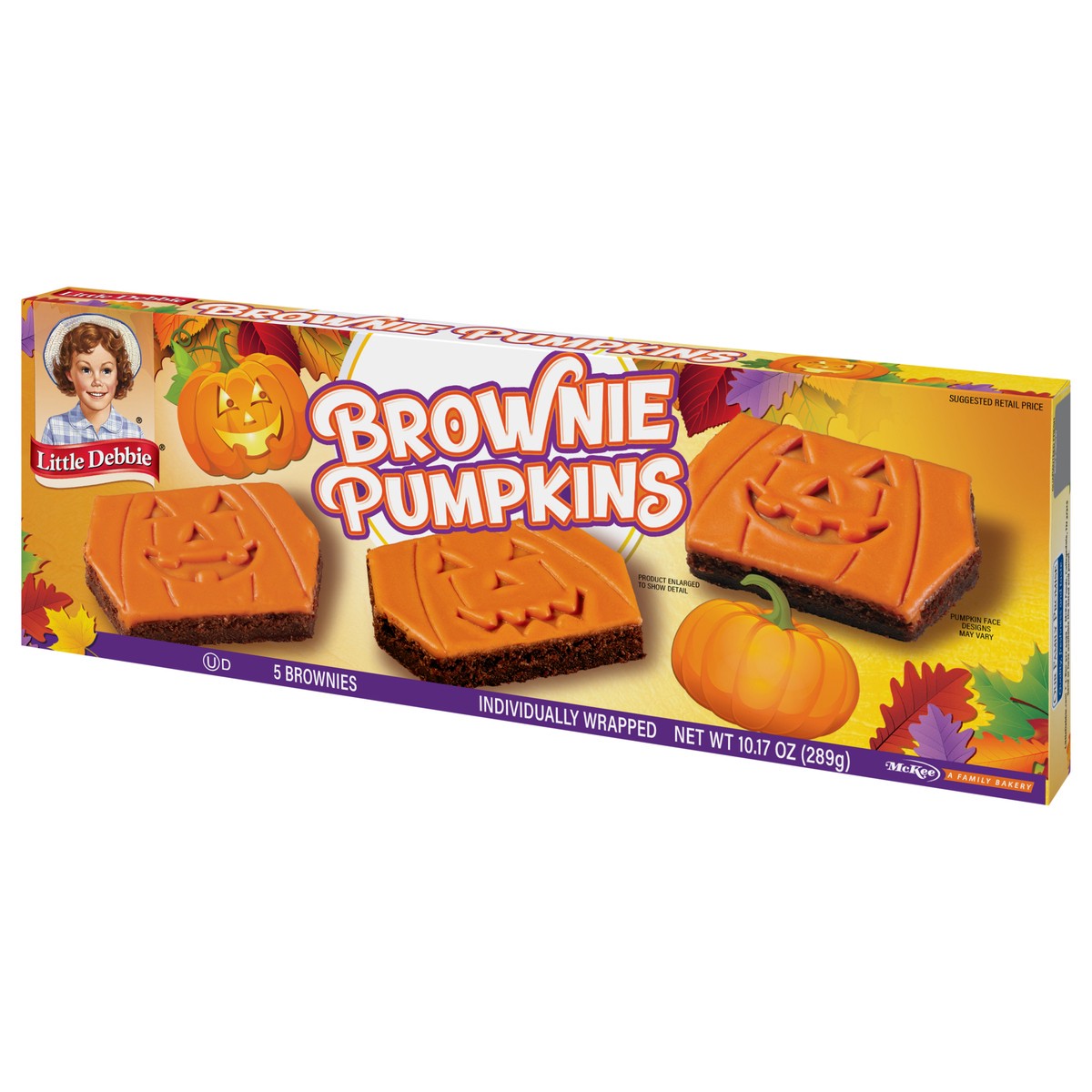 slide 8 of 8, Little Debbie Snack Cakes, Little Debbie Family Pack Brownie Pumpkins, 5 ct