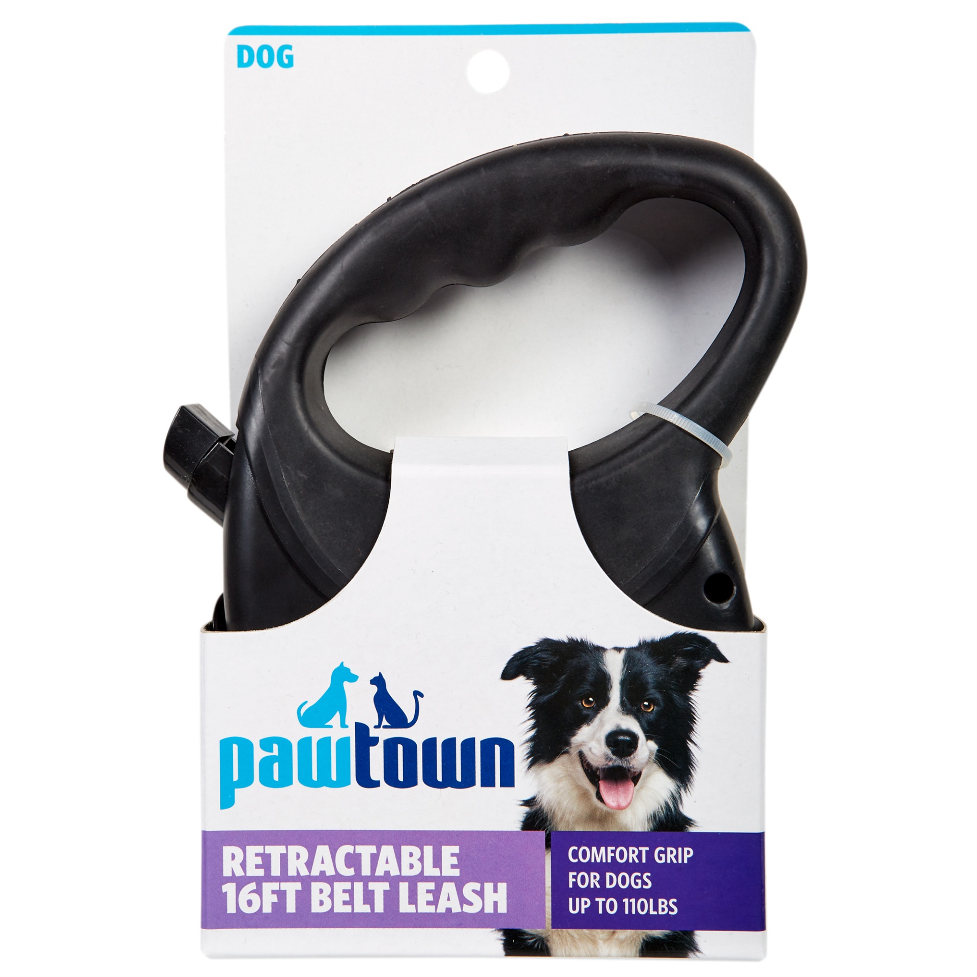 slide 1 of 3, Pawtown Retractable 16ft Belt Leash, 1 ct