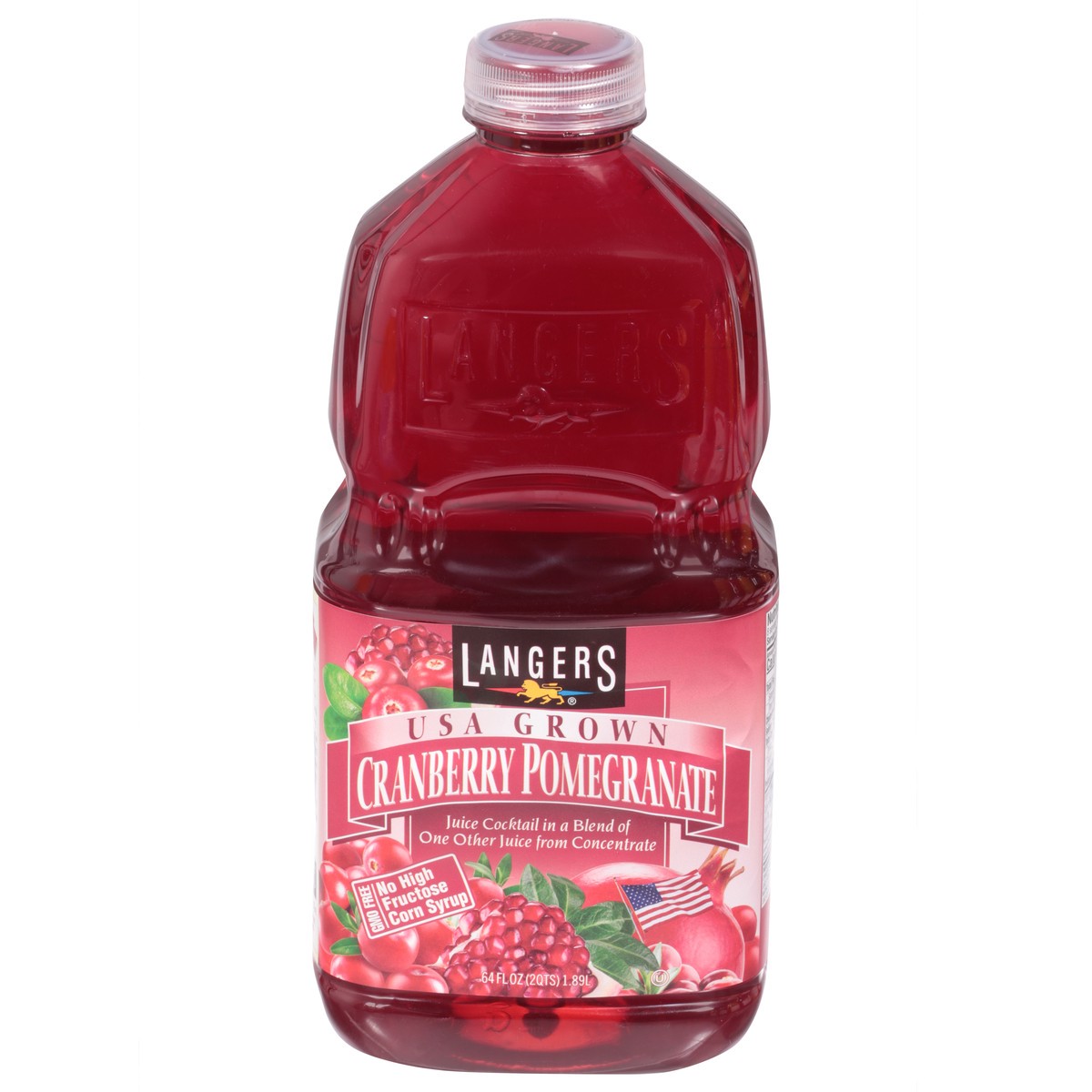 slide 1 of 9, Langers Cranberry Pomegranate Juice Cocktail 64 fl oz, 64 fl oz