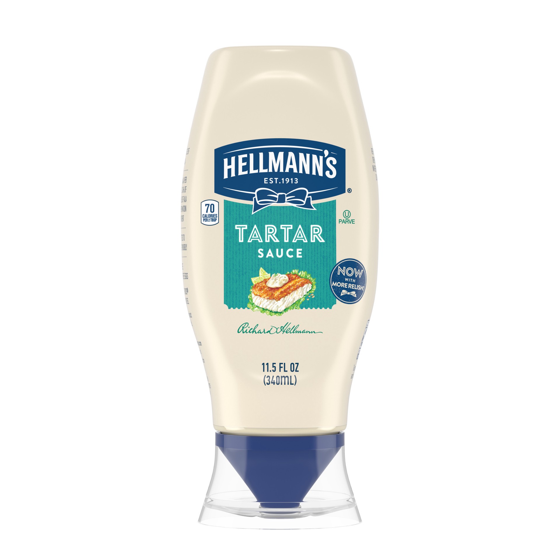 slide 1 of 4, Hellmann's Hellmanns Tartar Sauce Cap Down, 11.5 fl oz