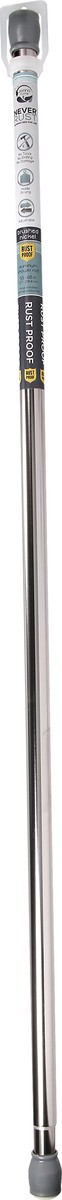 slide 1 of 9, Zenna Home Aluminium Rust Proof Brushed Nickel 86 Inch Shower Rod 1 ea, 1 ct