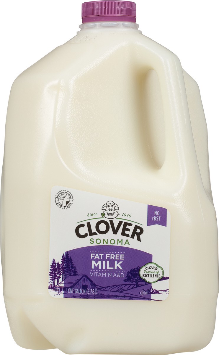 slide 6 of 9, Clover Sonoma Fat Free Milk 1 gal, 1 gal