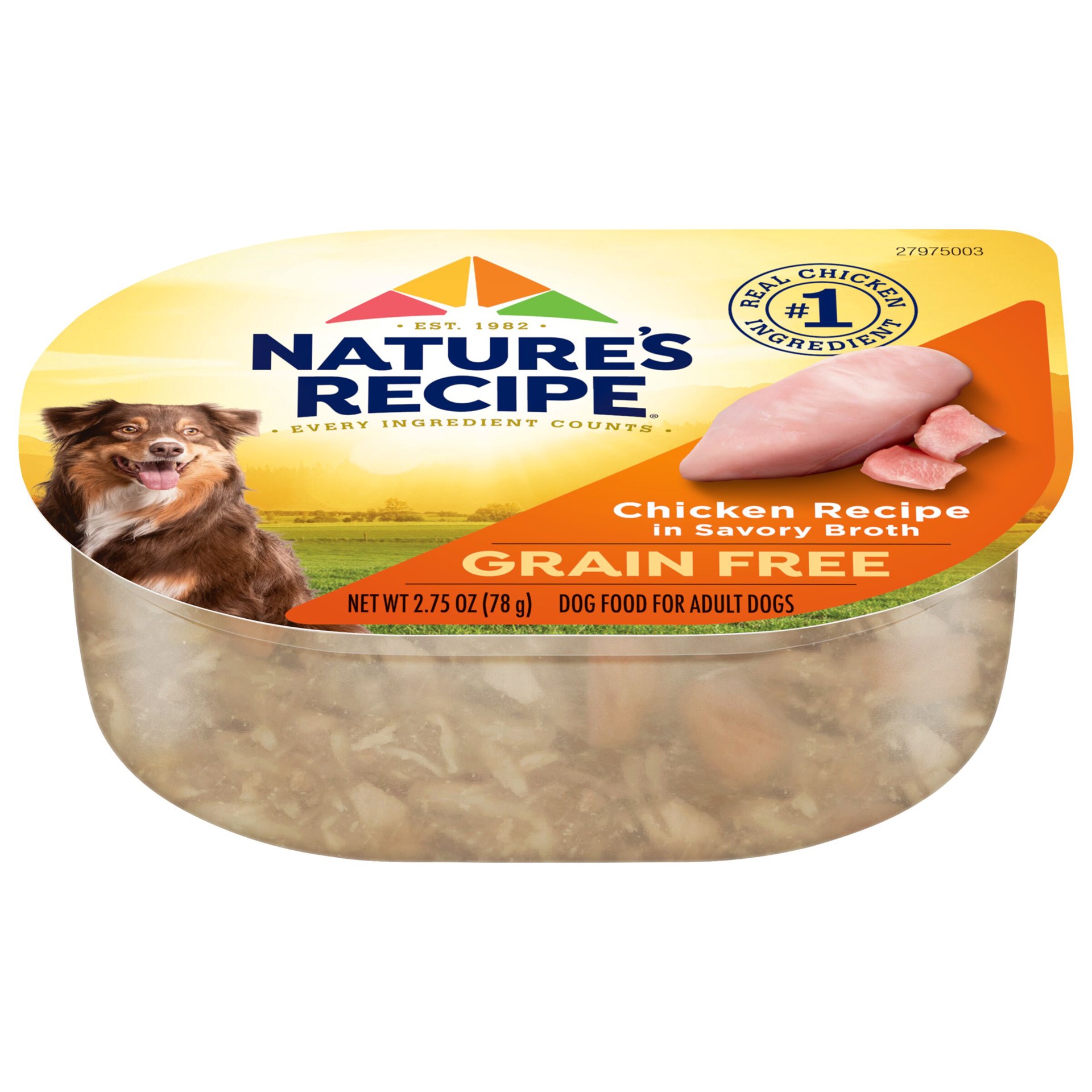 slide 1 of 7, Nature's Recipe Grain Free Chicken Recipe in Savory Broth Wet Dog Food, 2.75 oz. Cup, 2.75 oz