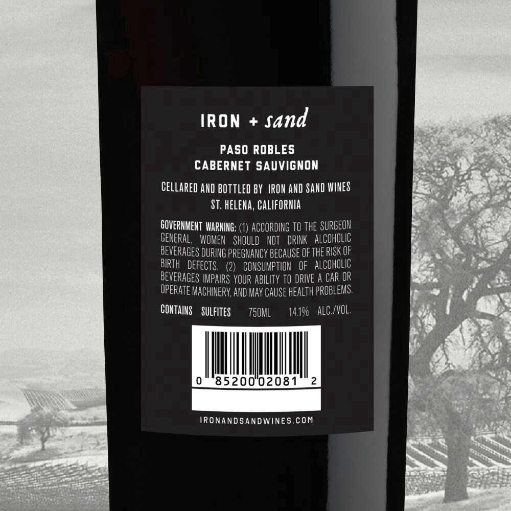 slide 5 of 8, Iron + Sand Paso Robles Cabernet Sauvignon 750 ml, 750 ml
