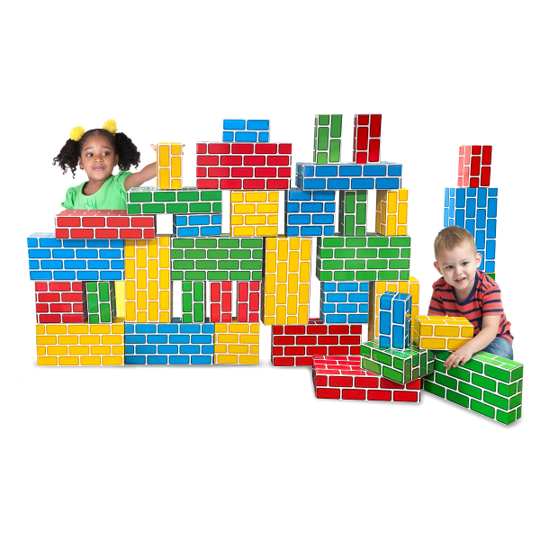 slide 2 of 4, Teacher Created Resources Easy-Stack Cardboard Blocks, Multicolor, Set Of 40 Blocks, 1 ct