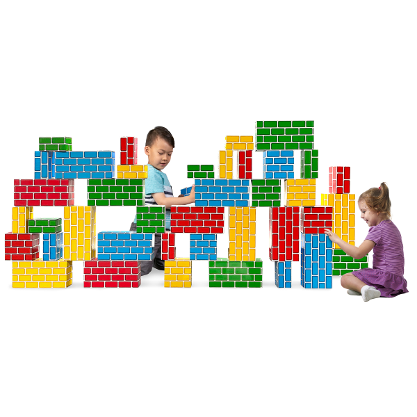 slide 4 of 4, Teacher Created Resources Easy-Stack Cardboard Blocks, Multicolor, Set Of 40 Blocks, 1 ct