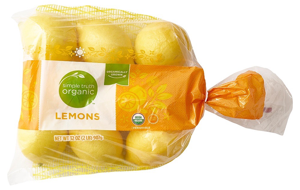 slide 1 of 1, Simple Truth Organic Lemons, 32 oz