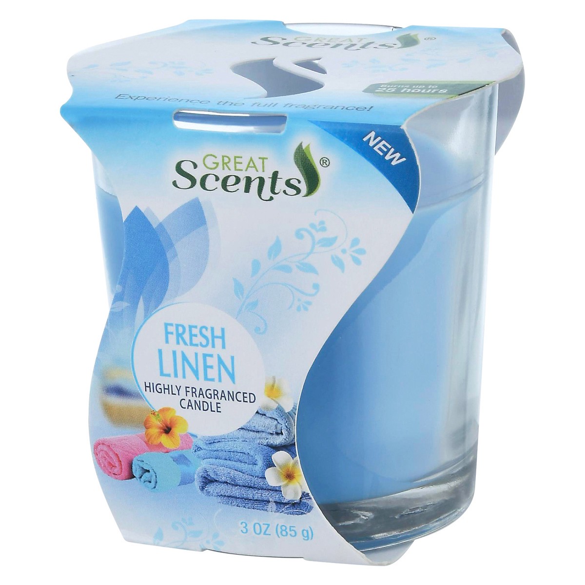 slide 10 of 13, Great Scents Fresh Linen Candle 3 oz, 3 ct