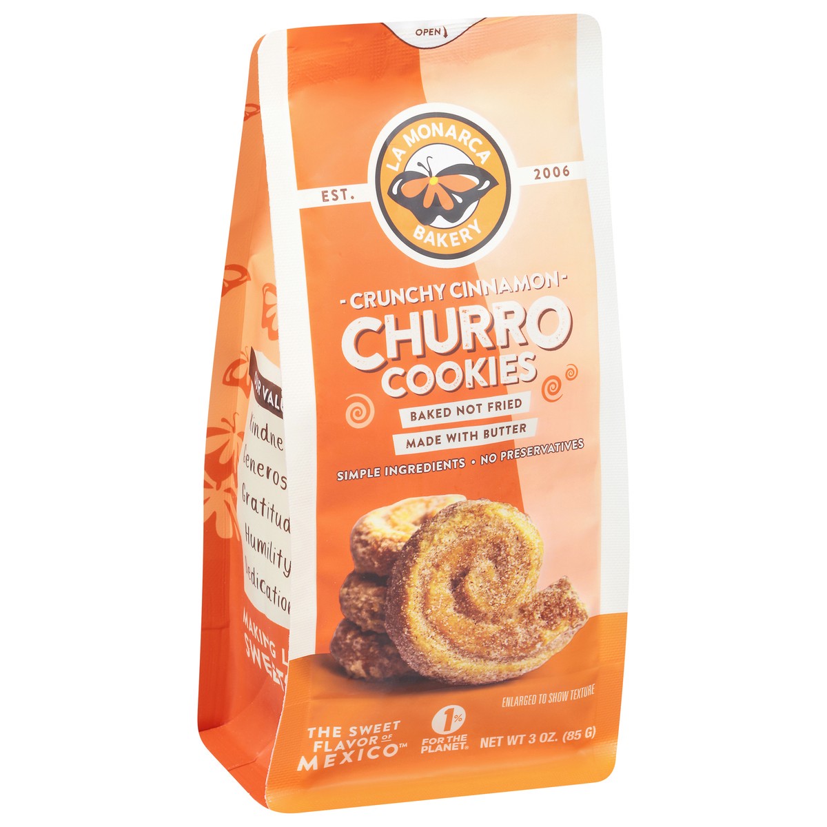 slide 13 of 15, La Monarca Bakery Crunchy Cinnamon Churro Cookies 3 oz, 3 oz